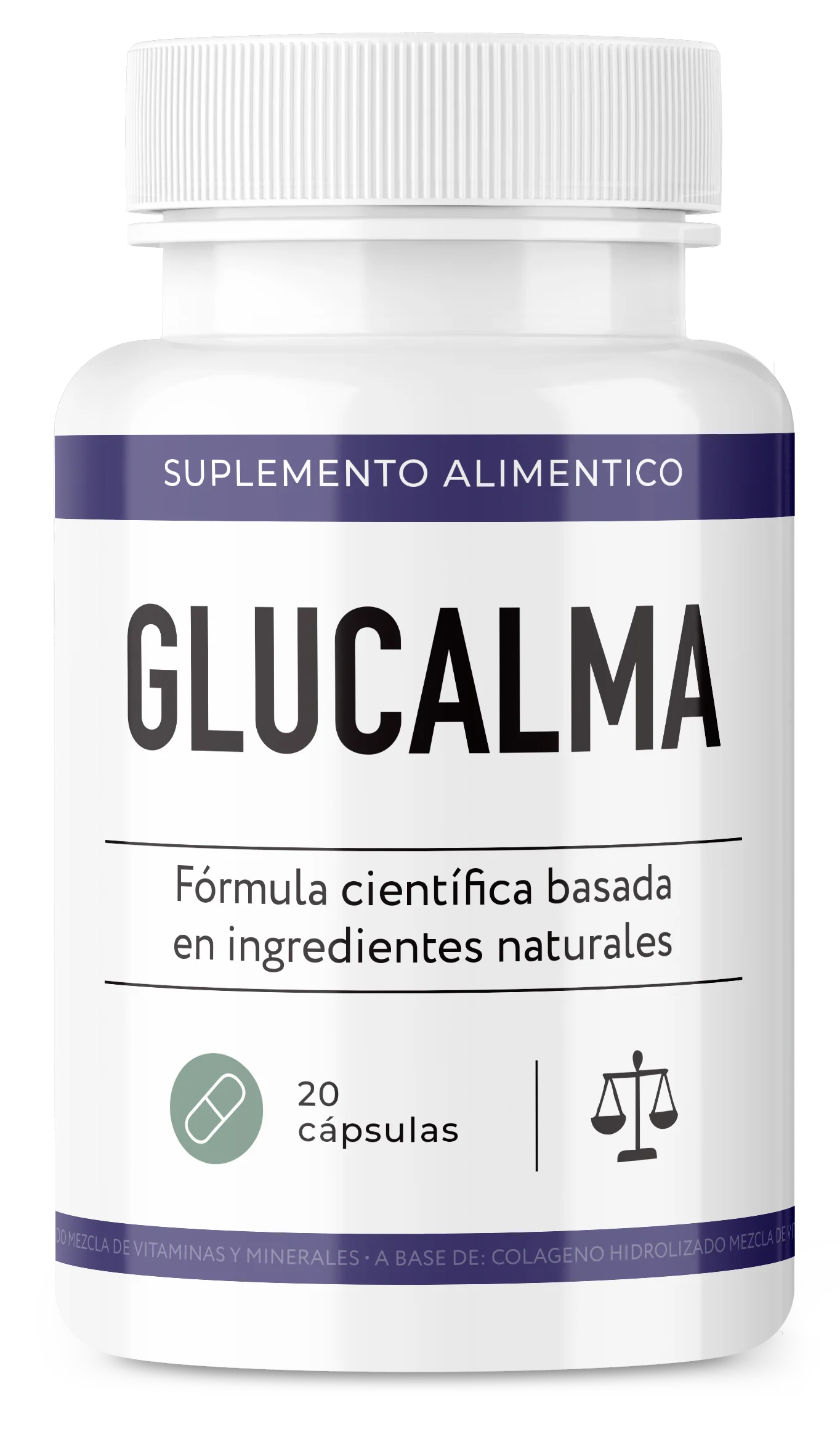 Glucalma — 20 cápsulas con extractos naturales para el control de la glucosa